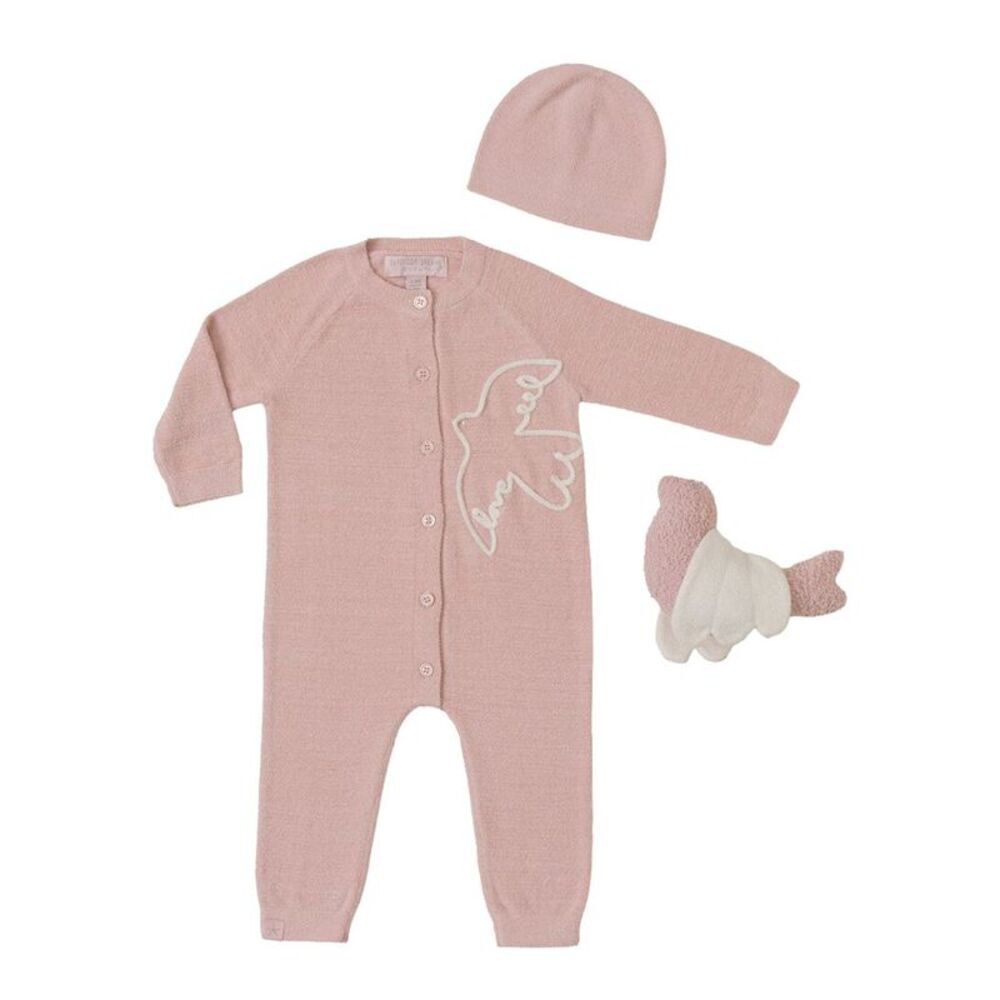 Barefoot Dreams  Covered In Prayer Baby Love Set, Pink